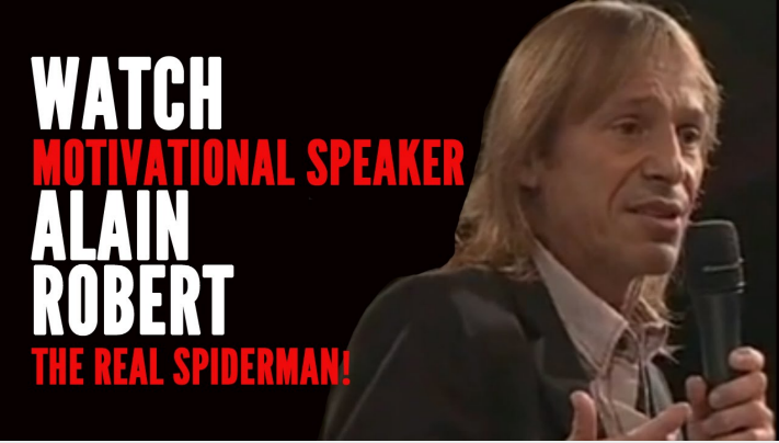 L'oratore motivazionale Alain Robert L'uomo ragno francese Seoul, Taiwan, Tokyo, Singapore, Manila, Brunei, Malesia